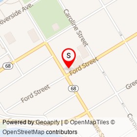 Cam's Pizzeria on Ford Street, Ogdensburg New York - location map