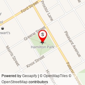 Hamilton Park on , Ogdensburg New York - location map