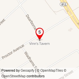 Vinn's Tavern on Proctor Avenue, Ogdensburg New York - location map