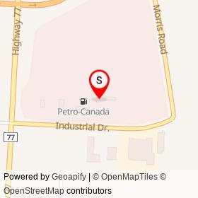 Petro-Canada on Industrial Drive, Comber Ontario - location map