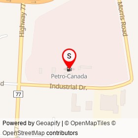Petro-Canada on Industrial Drive, Comber Ontario - location map