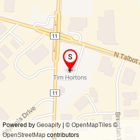 Tim Hortons on Walker Road, Tecumseh Ontario - location map
