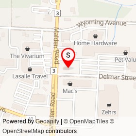 Swiss Chalet on Delmar Street, Lasalle Ontario - location map