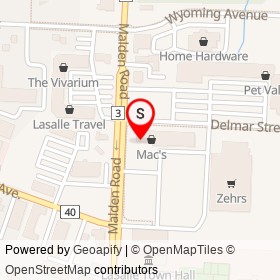 Kababology on Delmar Street, Lasalle Ontario - location map