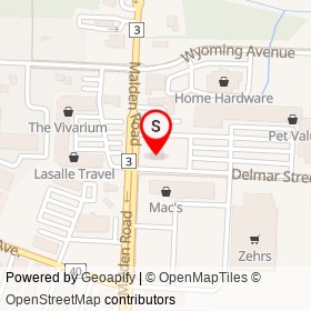 Harvey's on Delmar Street, Lasalle Ontario - location map