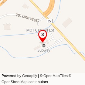 Pizza Pizza on 7th Line West, Chatham Ontario - location map