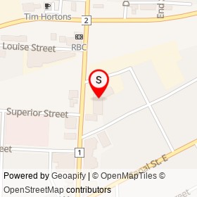Home Building Centre on Smith Street, Tilbury Ontario - location map