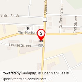 RBC on Queen Street North, Tilbury Ontario - location map