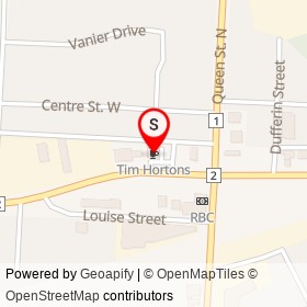 Tim Hortons on Mill Street, Tilbury Ontario - location map