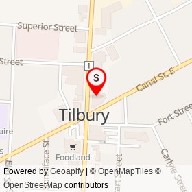 Pharmasave on Queen Street North, Tilbury Ontario - location map