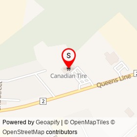 Canadian Tire on Queens Line, Tilbury Ontario - location map