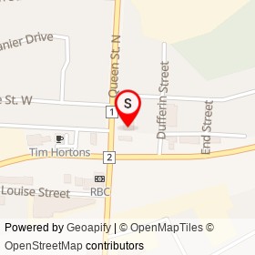 Circle K on Queen Street North, Tilbury Ontario - location map