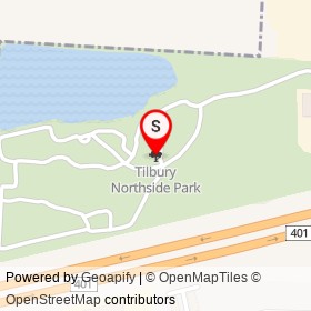 Tilbury Northside Park on , Lakeshore Ontario - location map