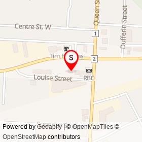 KFC on Louise Street, Tilbury Ontario - location map