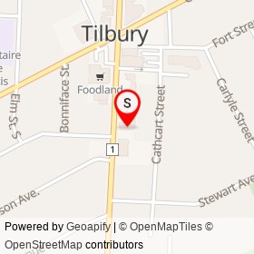LCBO on Queen Street South, Tilbury Ontario - location map