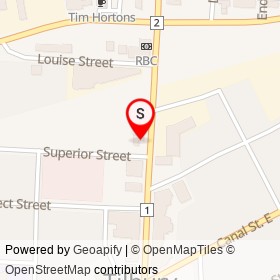 Dog House Grill on Queen Street North, Tilbury Ontario - location map