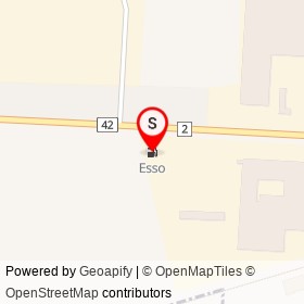 Esso on Mill Street, Tilbury Ontario - location map