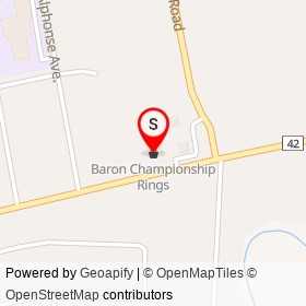 Baron Championship Rings on County Road 42, Tecumseh Ontario - location map