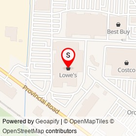 Lowe's on Legacy Park Drive, Windsor Ontario - location map