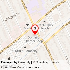 IXL Cleaners on Dominion Boulevard, Windsor Ontario - location map