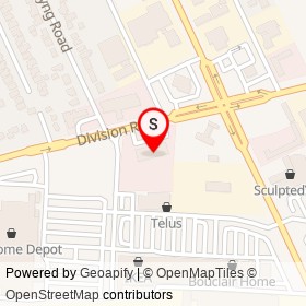 Travelodge on Division Road East, Windsor Ontario - location map