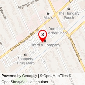 Dezenio Salon on Curry Avenue, Windsor Ontario - location map