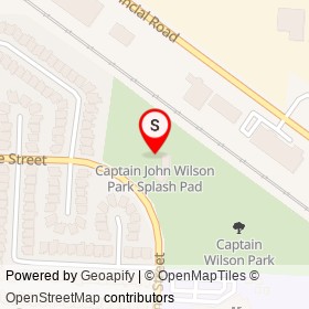 Captain John Wilson Park Splash Pad on Ducharme Street, Windsor Ontario - location map