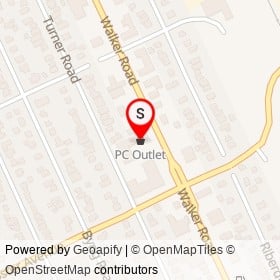 PC Outlet on Walker Road, Windsor Ontario - location map