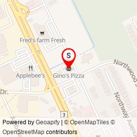Gino's Pizza on Daytona Avenue, Windsor Ontario - location map