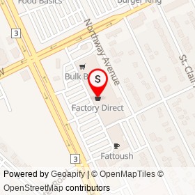 Factory Direct on Northway Avenue, Windsor Ontario - location map