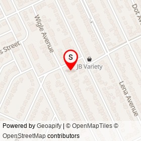 Seguin's Hardware on Girardot Street, Windsor Ontario - location map
