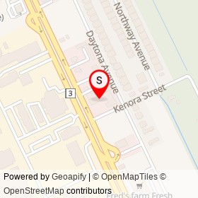 Kenora Motel on Daytona Avenue, Windsor Ontario - location map