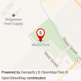 Mickle Park on , Ridgetown Ontario - location map