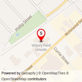 Victory Ford Lincoln on Richmond Street, Chatham Ontario - location map