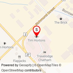 Tim Hortons on Richmond Street, Chatham Ontario - location map
