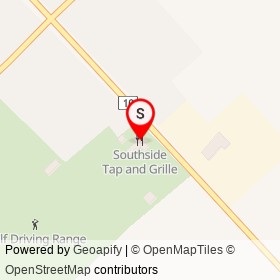 Southside Tap and Grille on Charing Cross Road, Chatham Ontario - location map