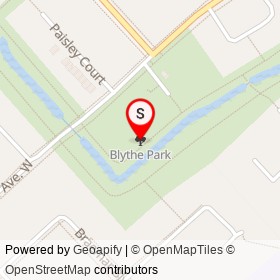 Blythe Park on , Chatham Ontario - location map