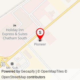 Pioneer on Richmond Street, Chatham Ontario - location map