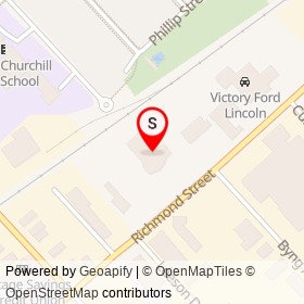 Chatham Chrysler on Richmond Street, Chatham Ontario - location map
