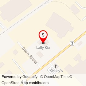 Lally Kia on Richmond Street, Chatham Ontario - location map