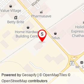 Swiss Chalet on Keil Drive South, Chatham Ontario - location map