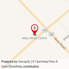 Mary Webb Centre on Main Street, Highgate Ontario - location map