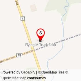 Flying M Truck Stop on Colonel Talbot Road, Southwold Ontario - location map