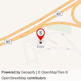 Husky House on Highway 401, Thames Centre Ontario - location map