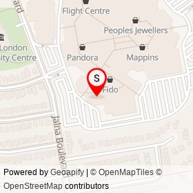 Bootlegger on Piers Crescent, London Ontario - location map