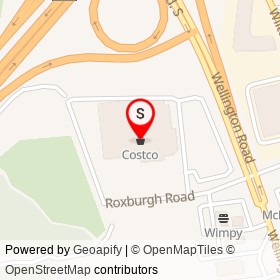 Costco on Roxburgh Road, London Ontario - location map