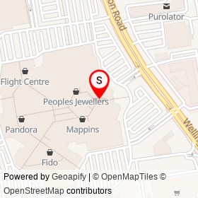 Foot Locker on Wellington Road, London Ontario - location map