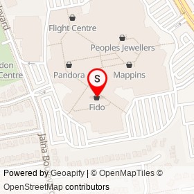 Fido on Piers Crescent, London Ontario - location map