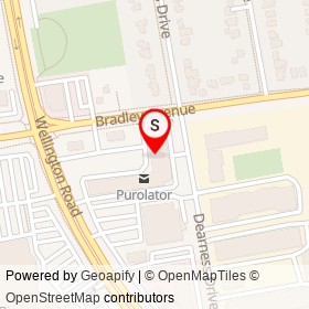 B/Back on Bradley Avenue, London Ontario - location map