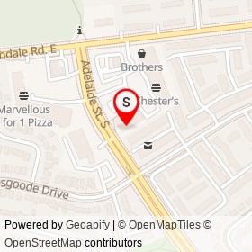 Shoppers Drug Mart on Adelaide Street South, London Ontario - location map